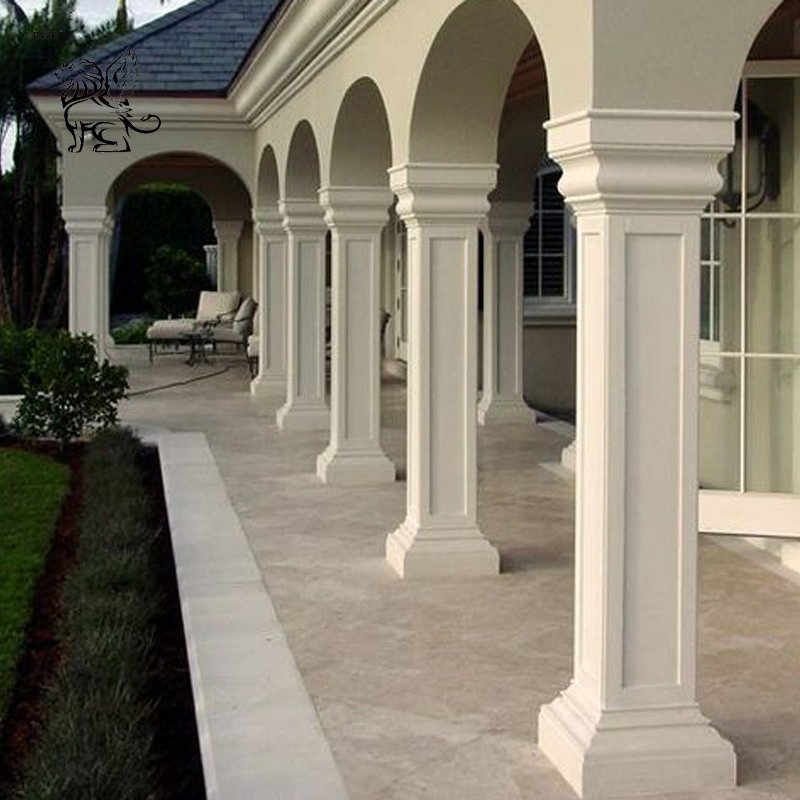Factory Handcarved Luxury Roman Greek Circular Columns Marble Corinthian Building Pillar Design