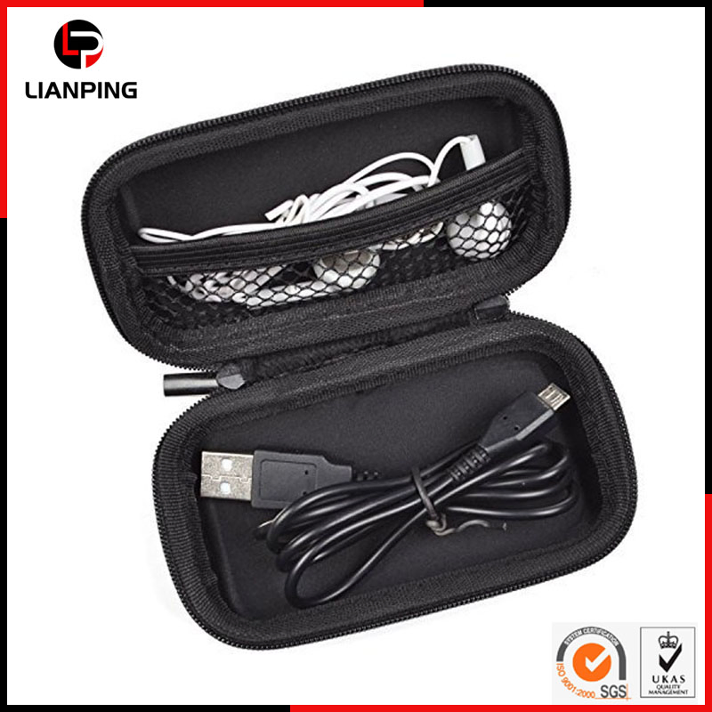 Ударопрочный чехол для наушников EVA с сетчатым карманом