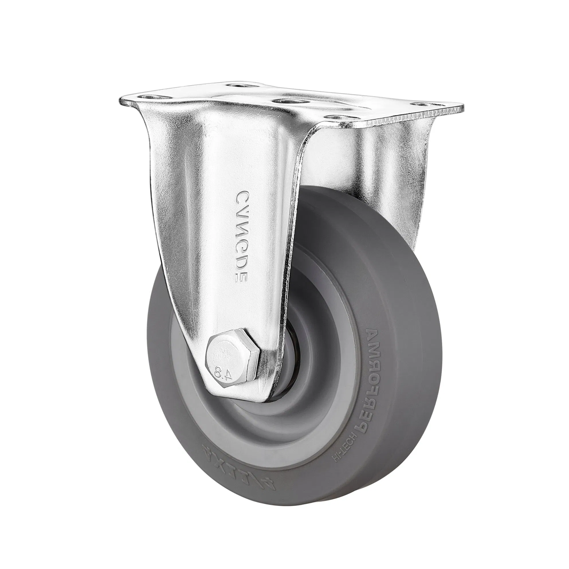 Ultra-Quiet Medium Duty Casters with Grey TPR Wheels - Noise Reduction Solution for Indoor Use