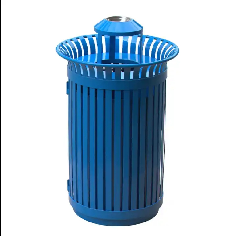 Factory Price American Best-Selling Metal Outdoor Trash Can Wrought Iron Trash Can