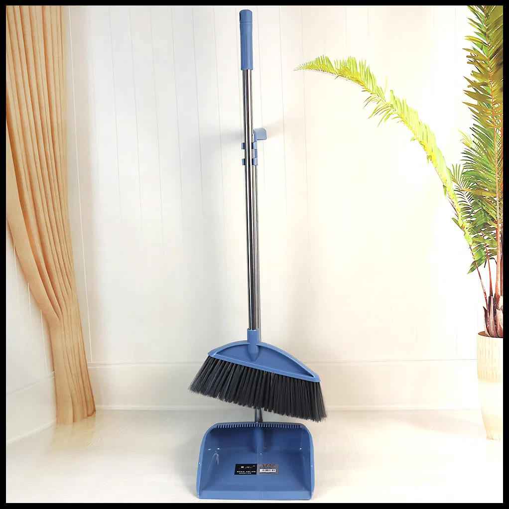 Jy1359 Hygienic Hands Free Broom Set with Ergonomic Handle and Storage