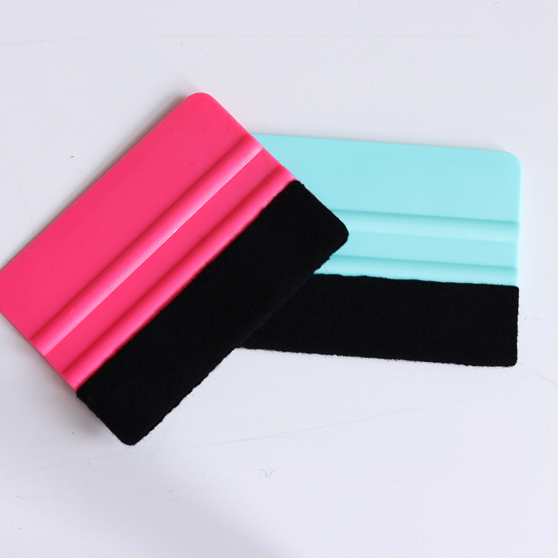 Felt - Edged Plastic Car Squeegee - Custom Squeegee Scraper for Smooth Viny