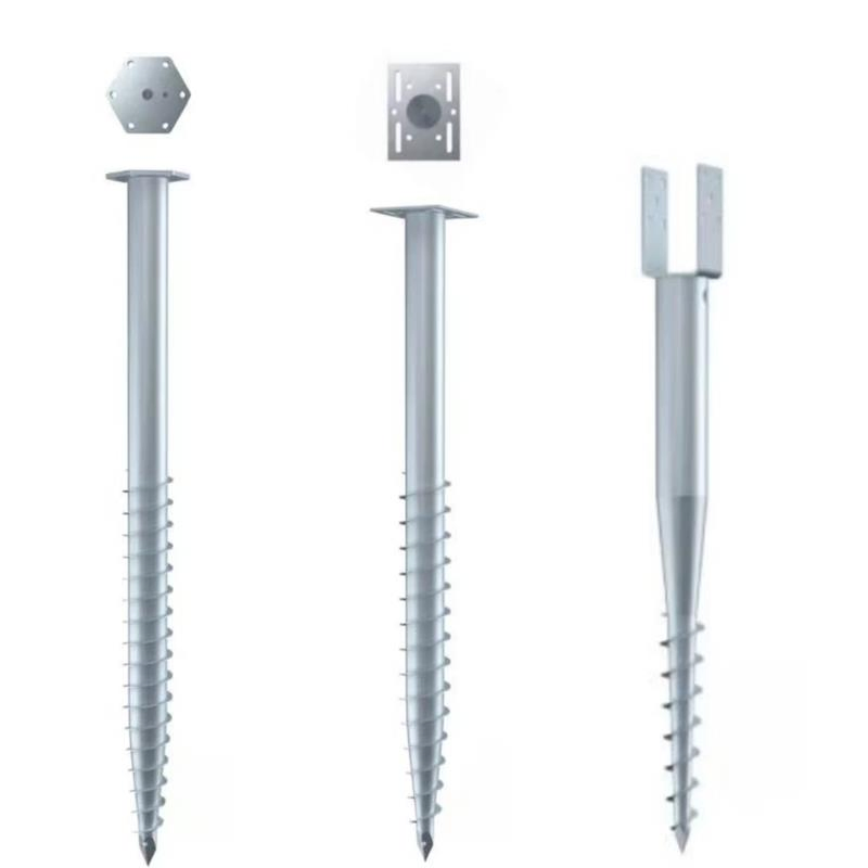 Винтовая грунтовая анкерная свая из оцинкованной стали