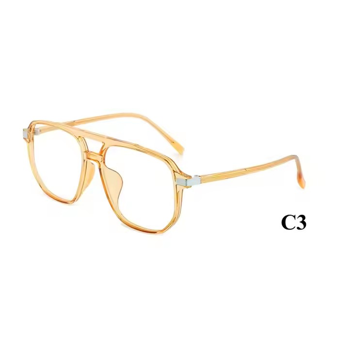 High Quality Fashion Unique Double Bridge Tr90 Protective Glasses Frame Irregular Shape Eyeglasses