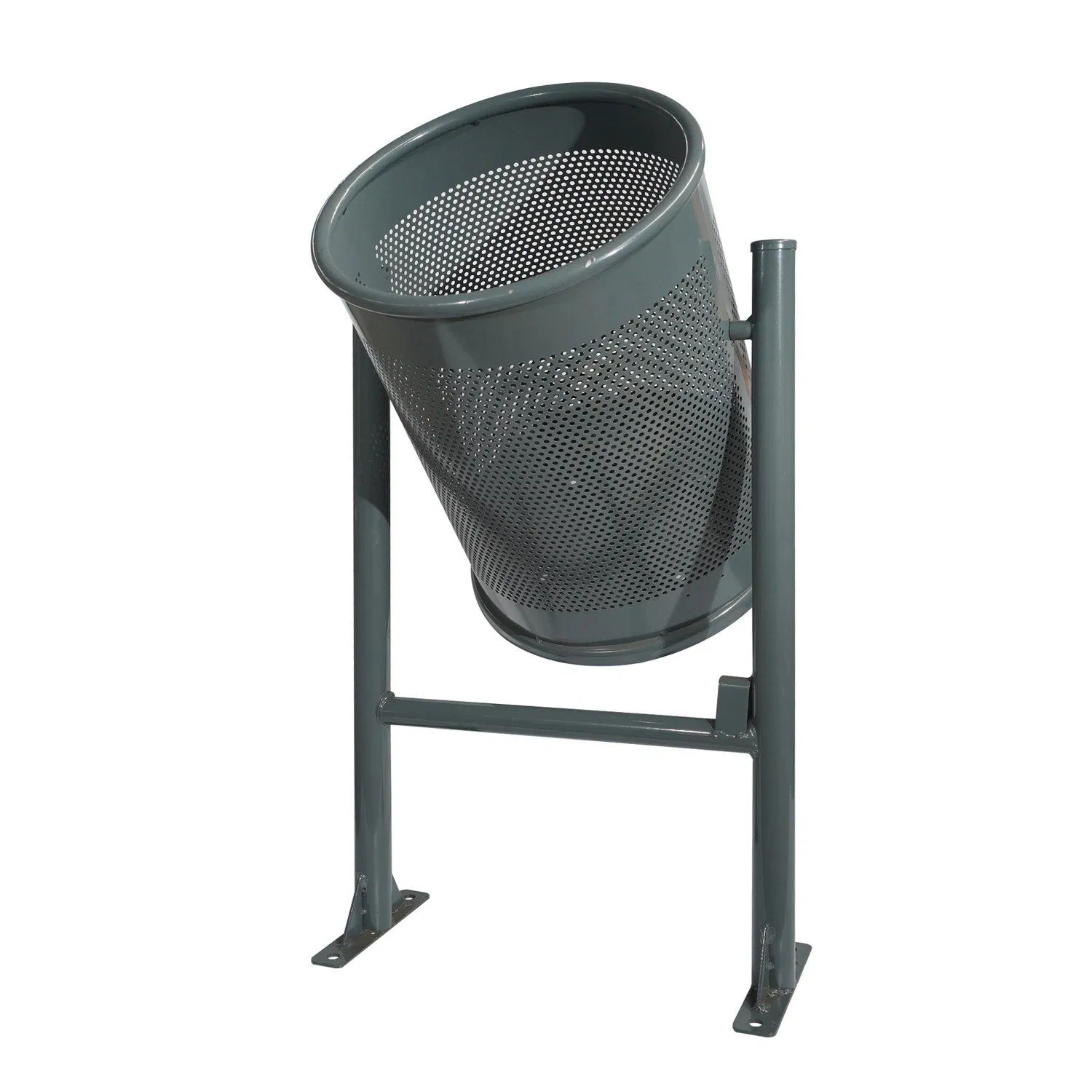 Перфорированный стальной мусорный бак для улицы