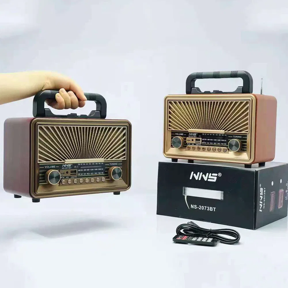 Ретро радио NS-2073BT с Bluetooth, деревянный корпус