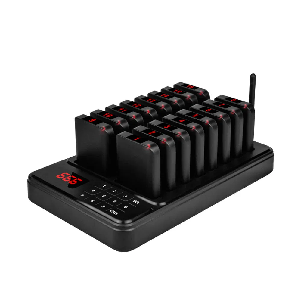 Catel CTP305 Wireless Paging System 16 Coaster Pagers Vibration Guest Buzzer for Restaurant