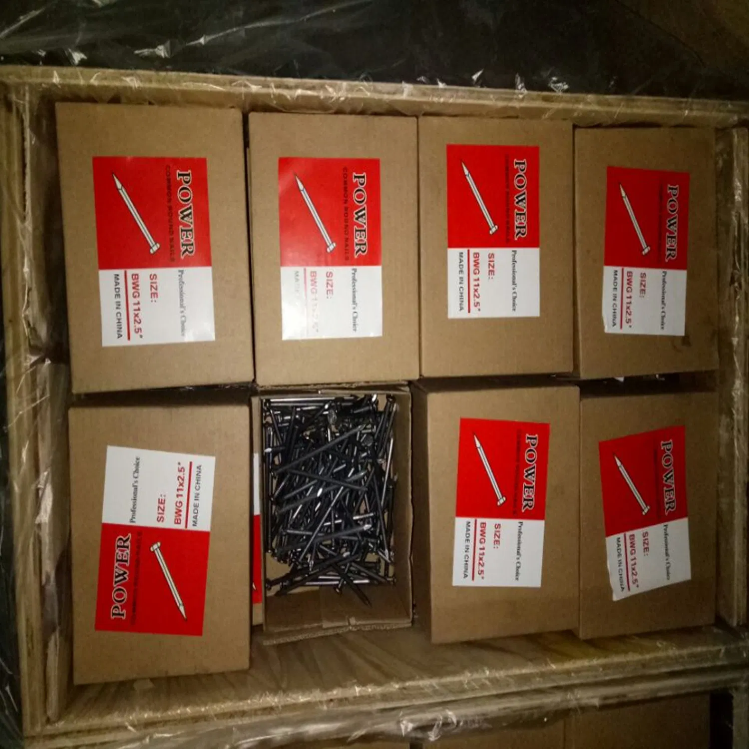 Q195 Polished or Galvanized Common Iron Nail for Construction 6′ ′