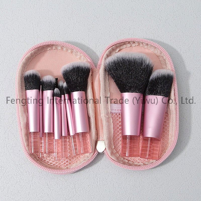 10-Piece Long-Tube Makeup Brush Set Complete Set of Loose Powder Contouring Eye Shadow Makeup Brushes Makeup Novice-Friendly