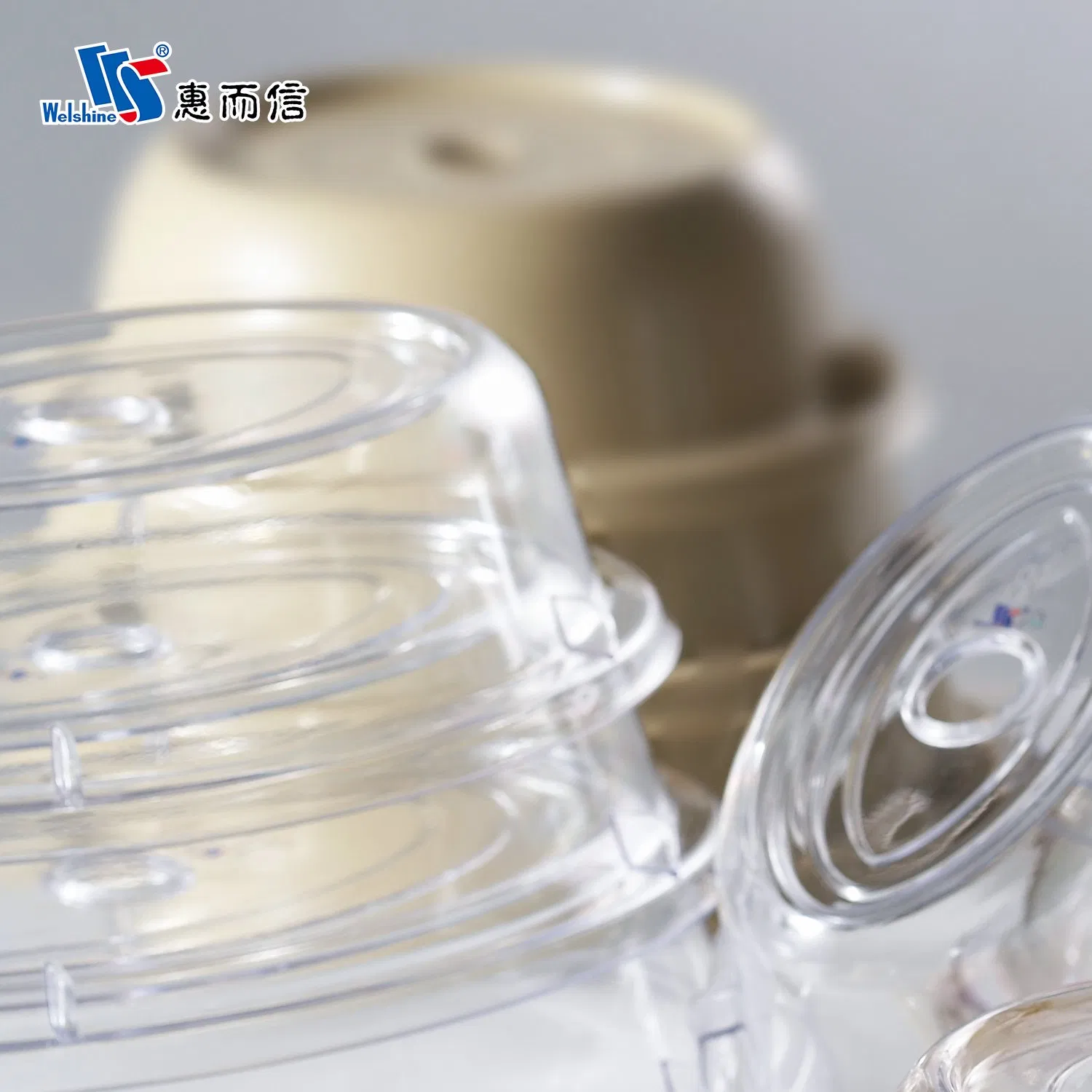 Clear PC Display Stackable Dust Proof Plate Restaurant Food Cover