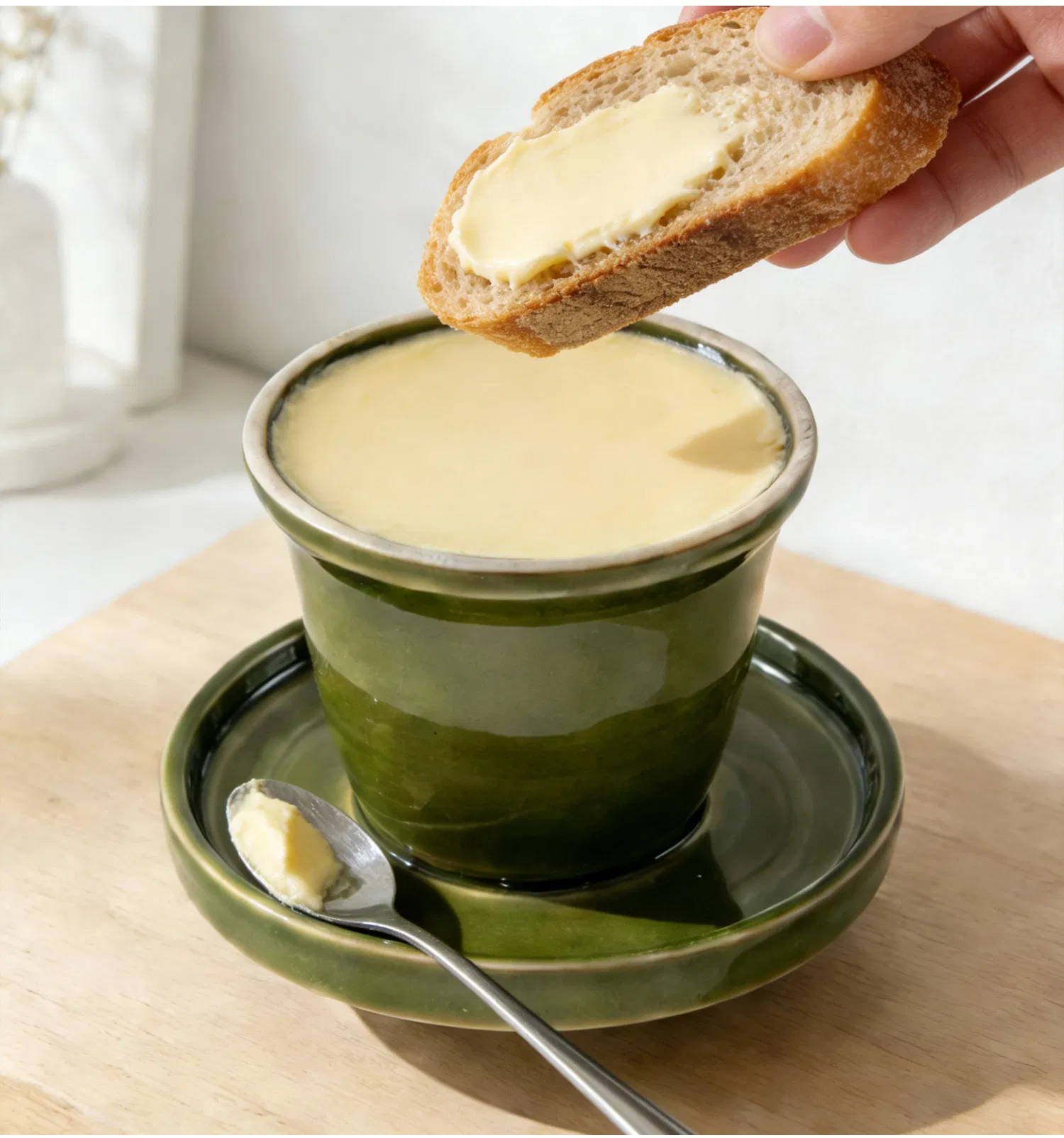 Wholesale Ceramic Butter Keeper with Water Seal Lid French Style Butter Crock Airtight Cheese & Butter Storage Jar