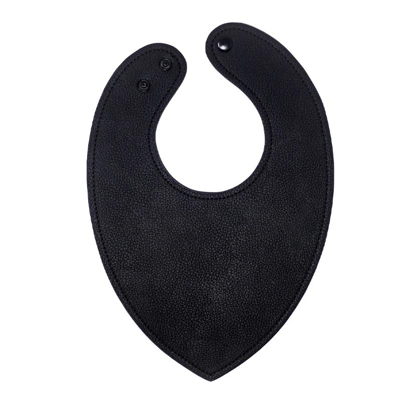 New Design Cute Wipe Clean Baby Bibs Vegan Leather Baby Bibs for Kids