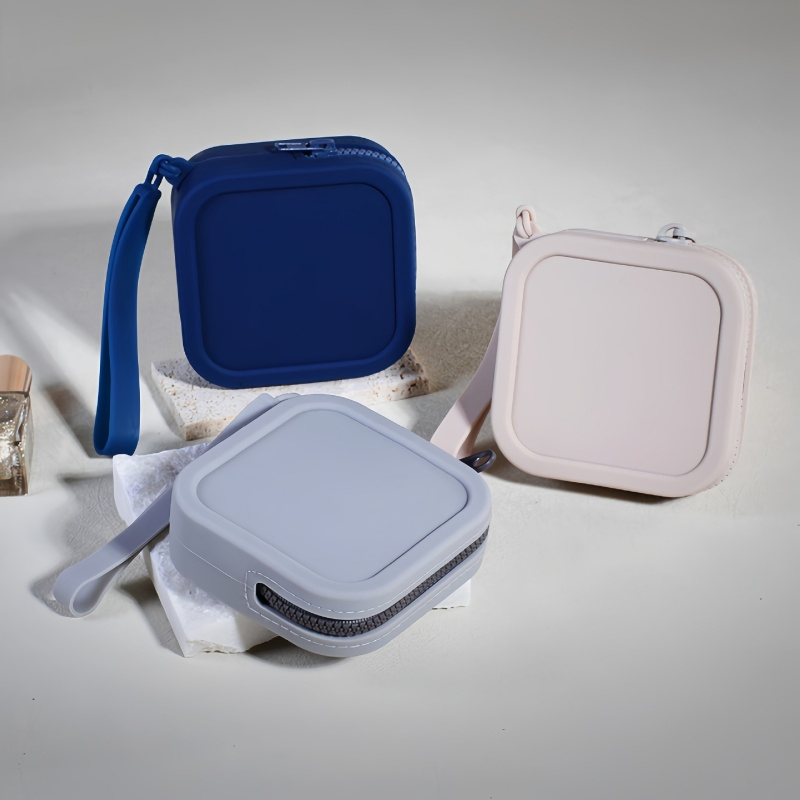 Silicone Mini Makeup Bag Zipper Pouch for Purse Small Cosmetic Travel Bag Toiletry Organizers Bag