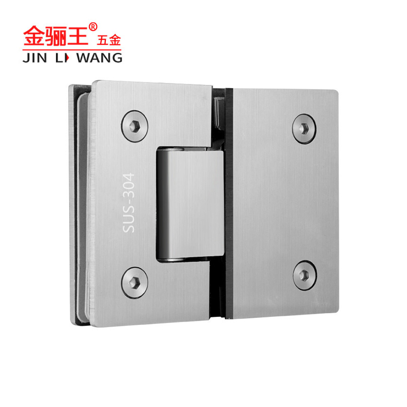 Factory Price Glass to Glass SS304 Straight Edge 180 Degree Bathroom Glass Clamp Stainless Steel Frameless Glass Door Hinge Shower Hinge