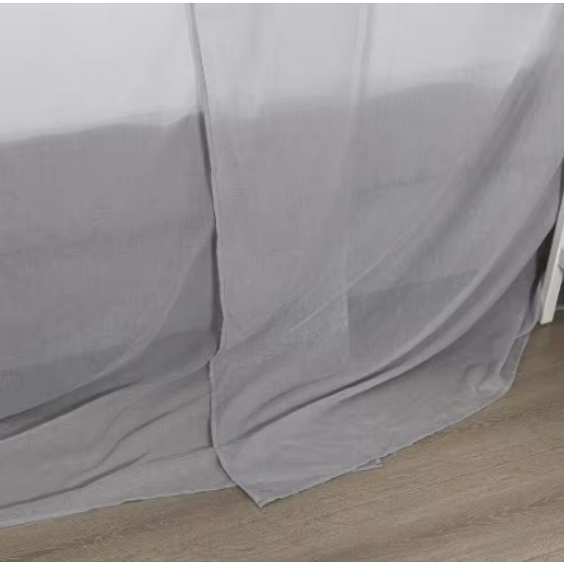 Cotton Silver Fiber Anti-Radiation Square Single Door Hook Installation Woven Mosquito Net