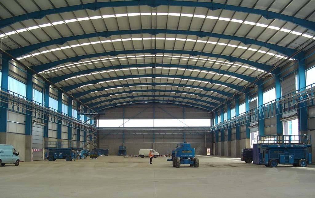 Prefabricated Steel Structure Office with Glass Curtain