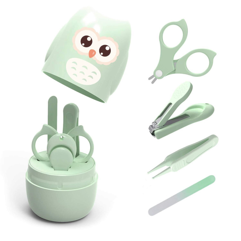 2025 Wholesale Baby Nail Clippers, 4-in-1 Safe Baby Nail Kit with Cute Case, Clipper, Scissors, Tweezers
