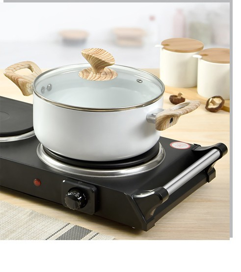 Portable Electric Stove Twin Solid Hot Plate Cooktop Cooker Electric Stove for Cooking