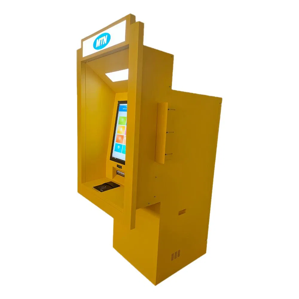 Through Wall Self Service Cash Deposit Withdraw Kiosk Cdm ATM Machine with Passport Scanner Banknote Dispenser Card Reader