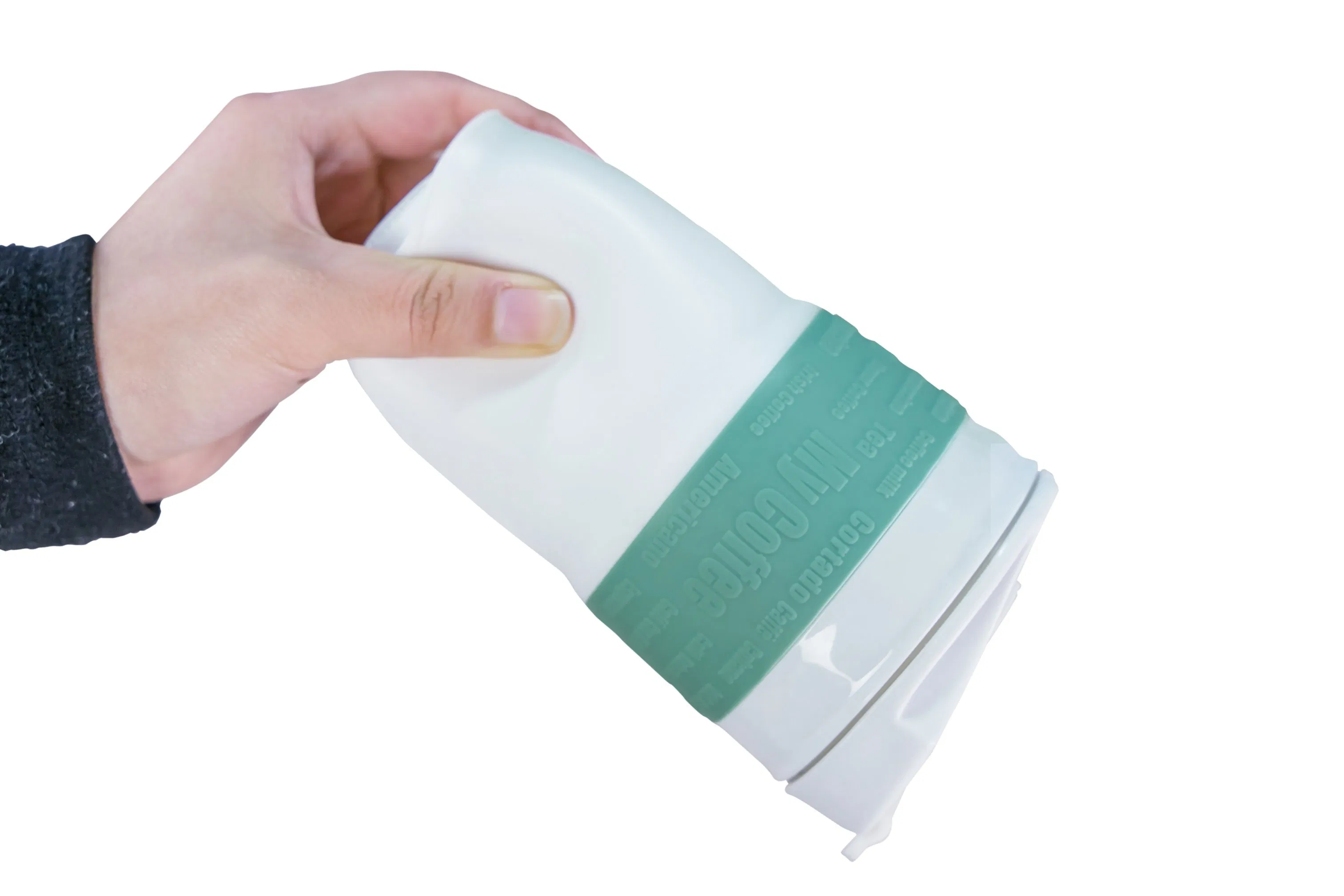 Складная силиконовая кружка для кофе и чая, 12 oz
