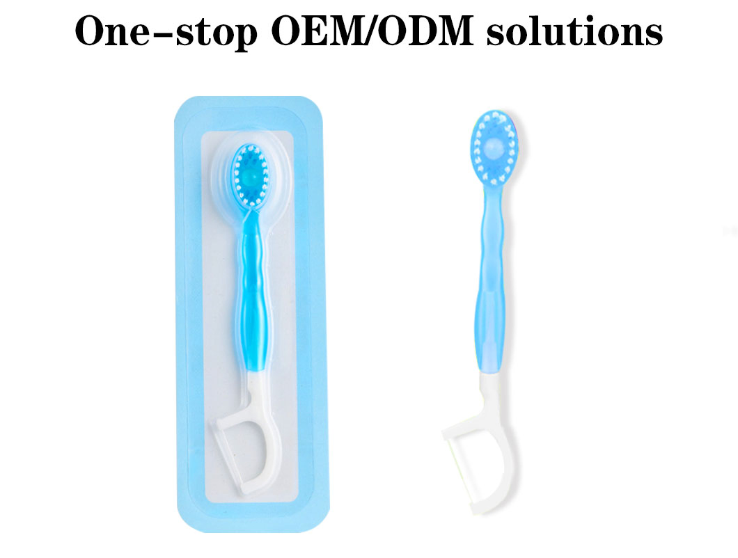 Bead Multi Functional Disposable Travel Clean Toothbrush with Dental Floss Toothpick