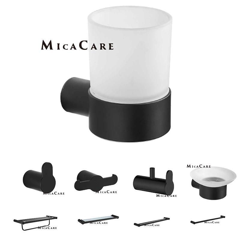 Stylish Wall Mounted Organizer for Bathroom with Black Tumbler