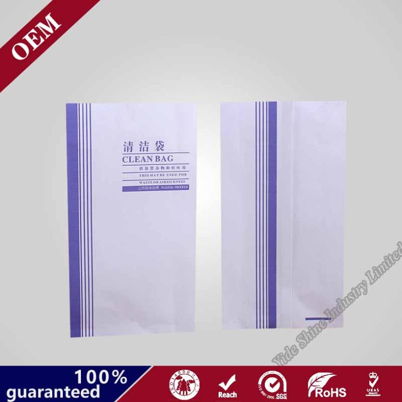 Wholesale Customized Design Vomit Bag Air Sickness Bag Waterproof Paper Bag