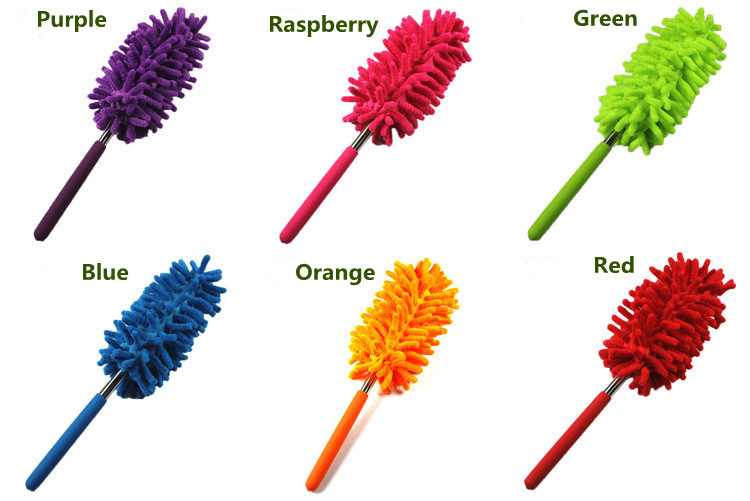 Multi-Color Telescopic Chenille Duster for Household Cleaning