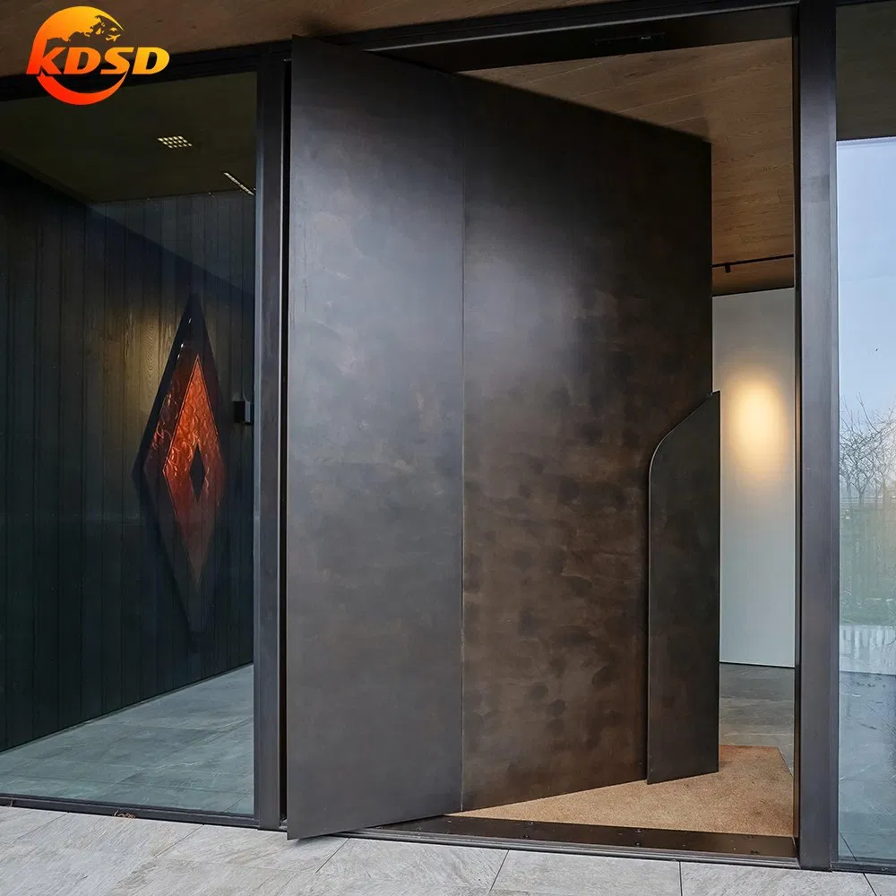 Popular Style Modern Large Windproof Aluminum Alloy Security Entrance Front Door