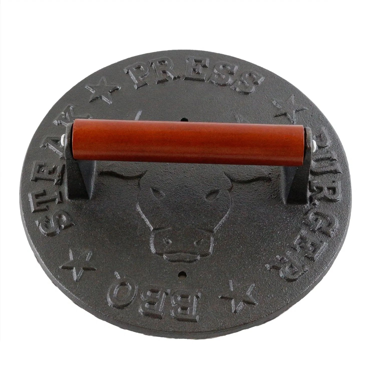 Пресс для мяса гриль из чугуна с деревянной ручкой