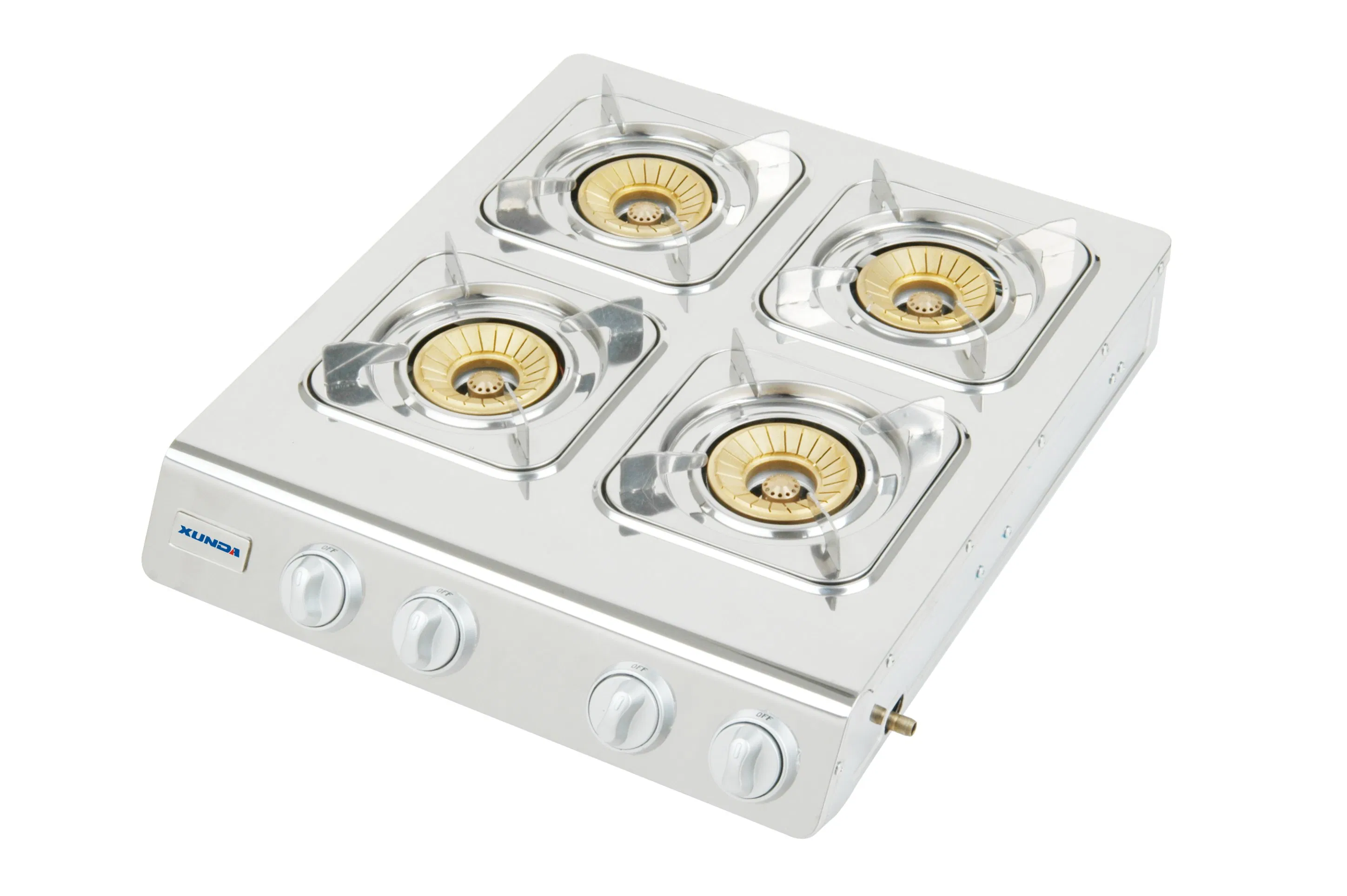 Stainless Steel European Style 4 Burners Gas Stove with Titanium