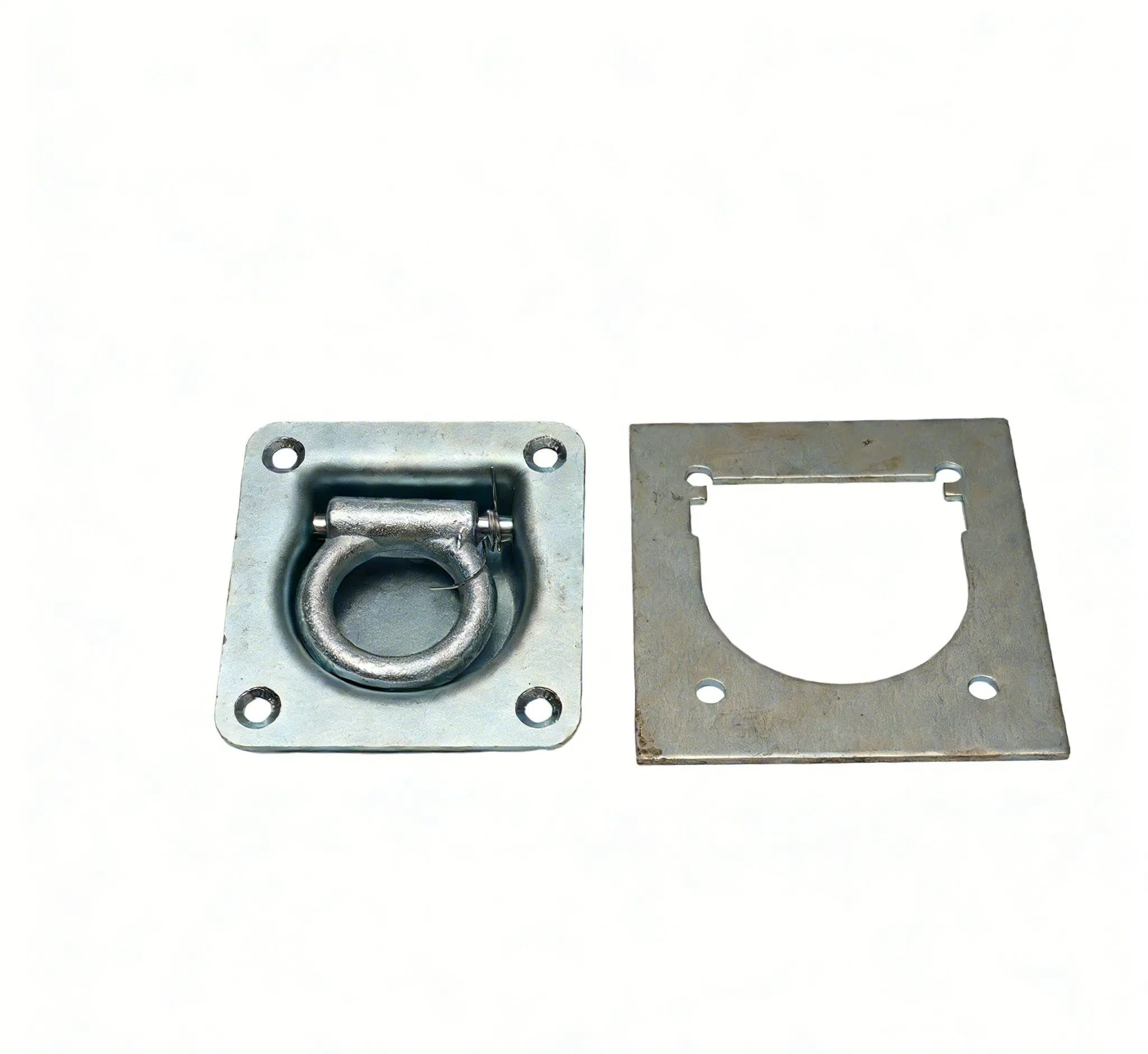 Heavy-Duty Recessed D-Ring Tie Down - Zinc-Plated for Trailer & Van Cargo Secure