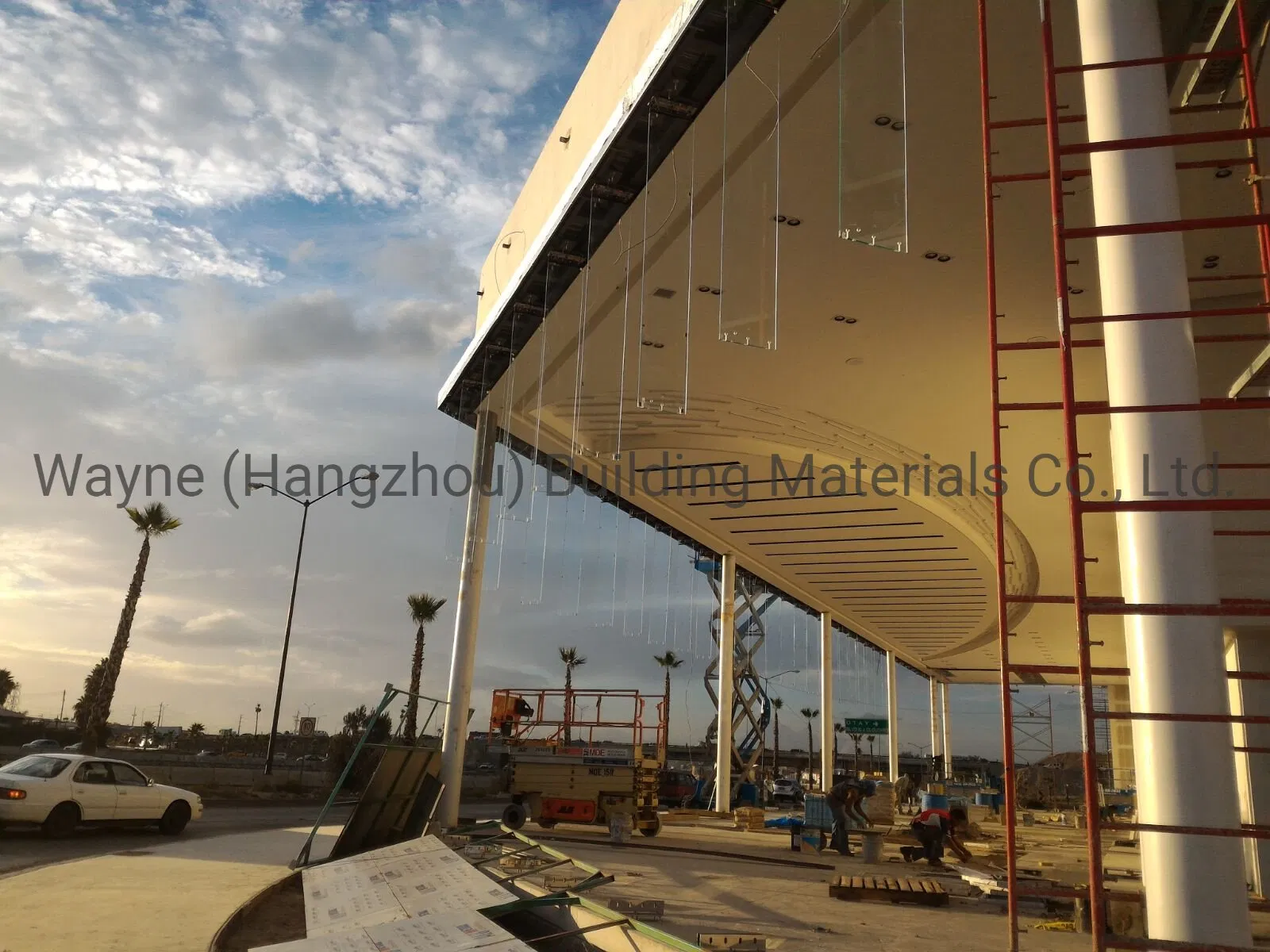 Building Material Exterior Commercial Building Glass Fixed Facade Full Glass Point Supported Fixing Frameless Spider Glass Glazing Curtain Wall