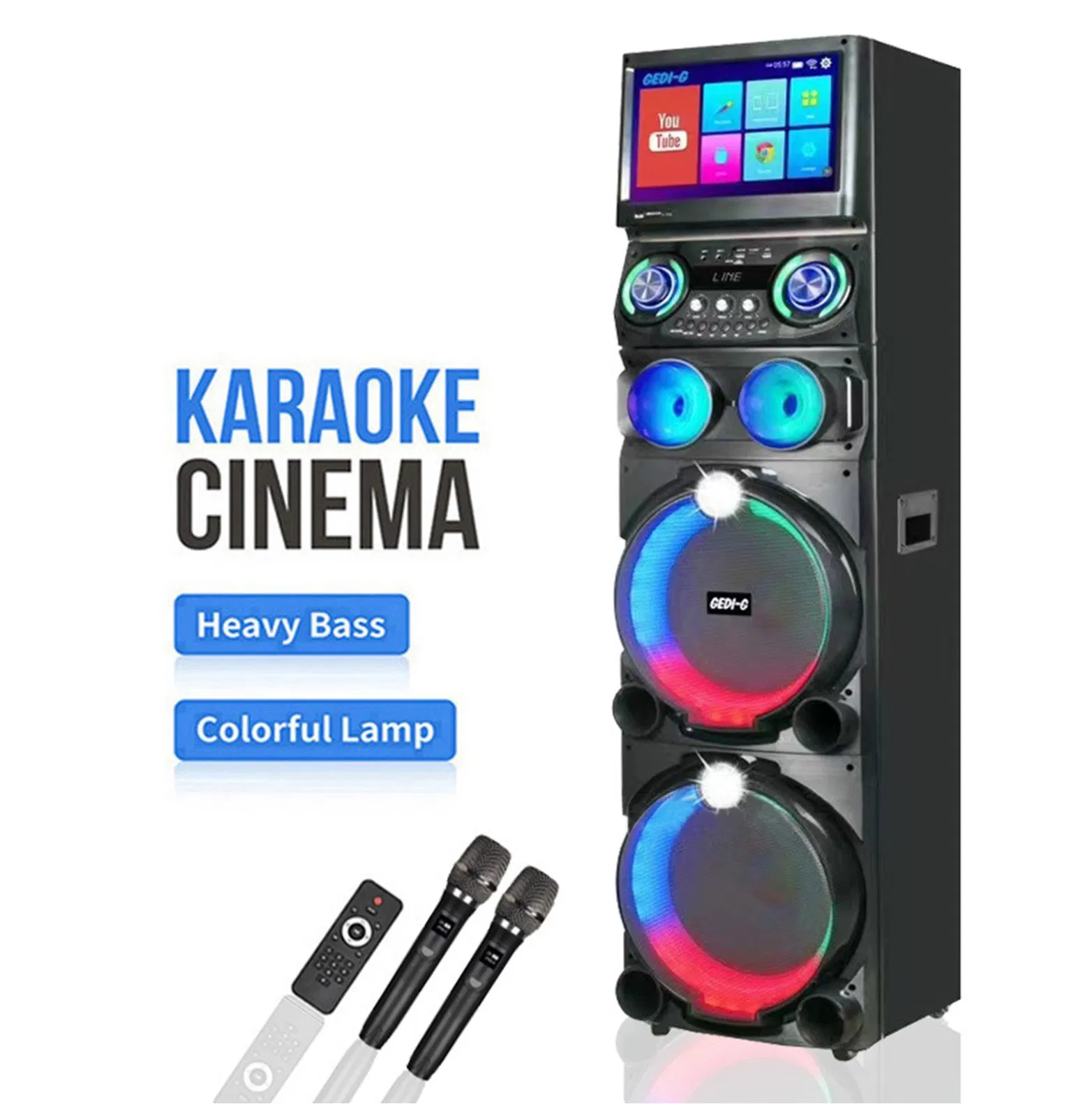KTV колонка с сабвуфером 120W, Android, Bluetooth, WiFi