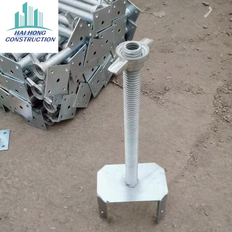 Q235 Steel Adjustable Galvanized U Head and Bottom Jack with Base Plate for Formwork and Scaffolding