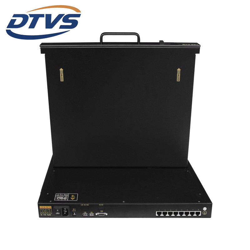 8-Port RJ45 Network Kvm Switch 19" 1u Rackmount Cat5 LCD Drawer
