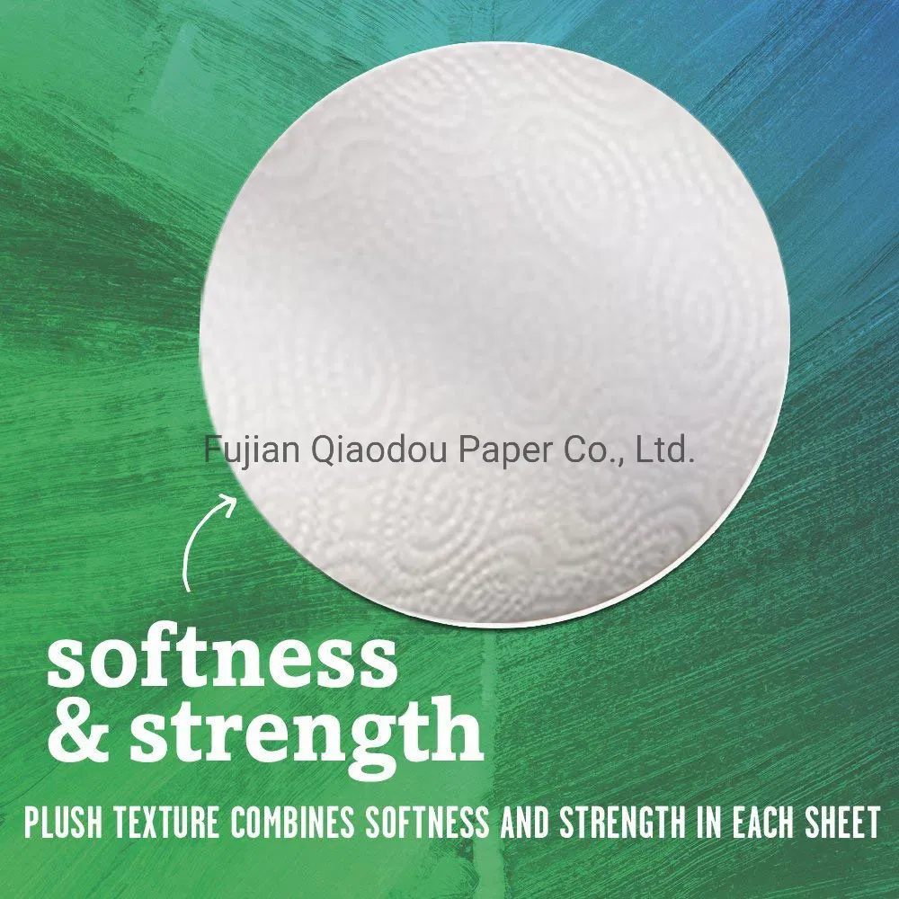 Qiaodou Virgin Fiber Multifold Fast-Drying White Roll Towel