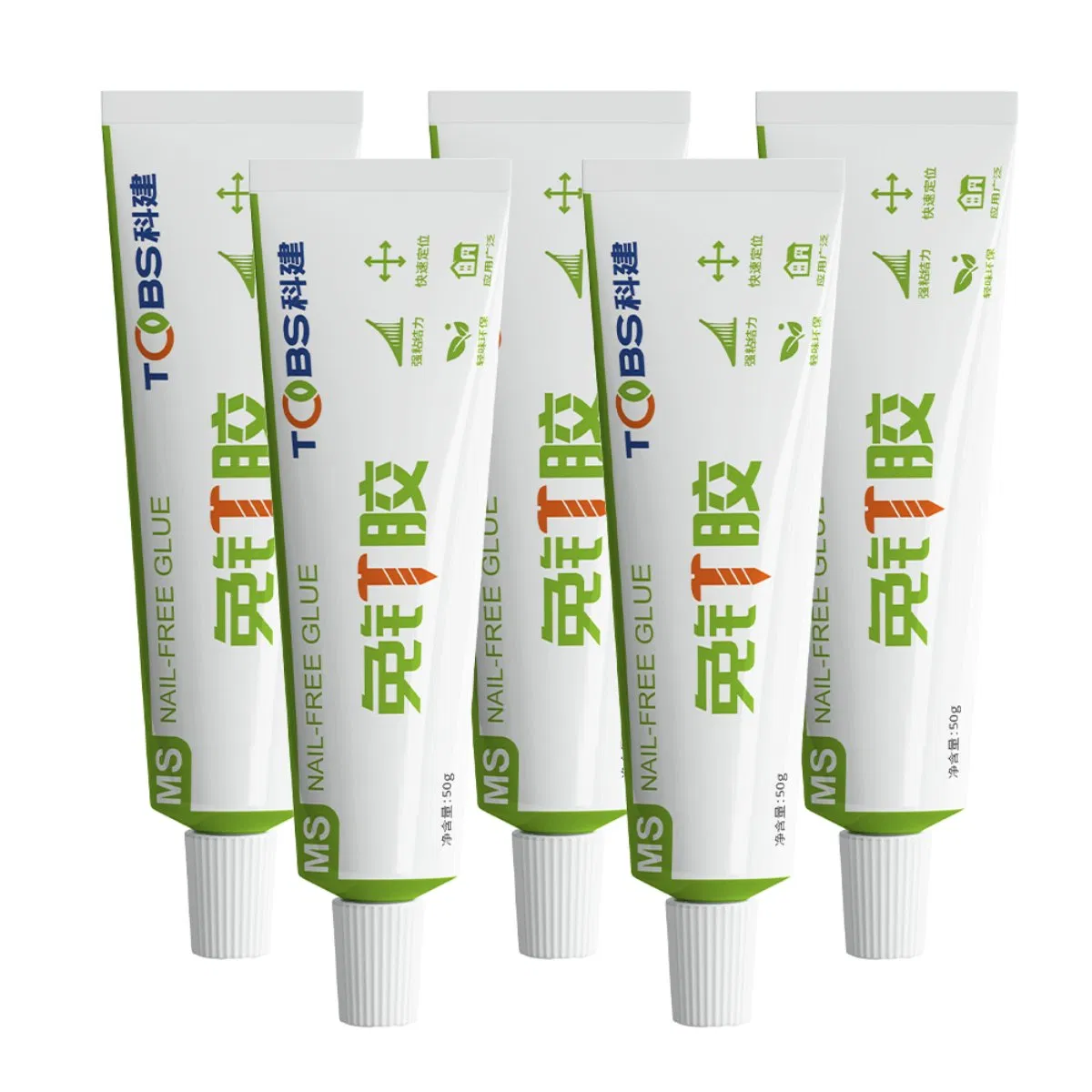No More Nails Original, Heavy-Duty Mounting Adhesive, No Nails Strong Glue for Wood, Ceramic, Metal & More, White Instant Grab Adhesive