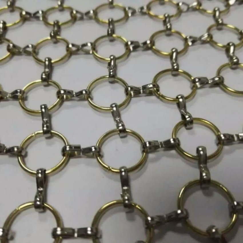 High Quality Stainless Steel 304 Chainmail Ring Curtains 0.8mm/7mm Metal Decorative Mesh Metal Ring Curtain for Hotel