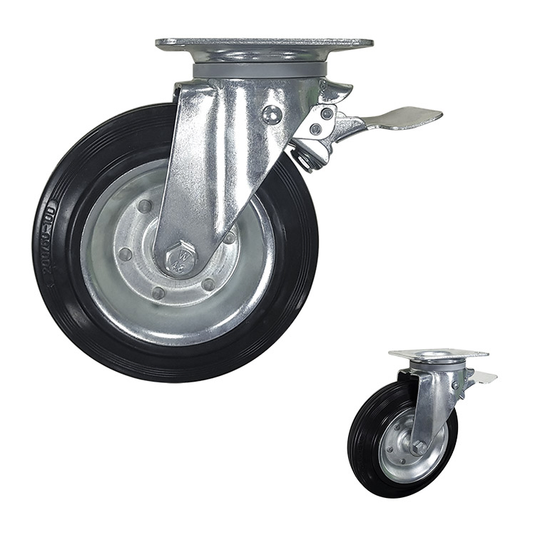 Garbage Bin Wheel Caster 6" Castor Wheel Caster Wheels for Dust Bins