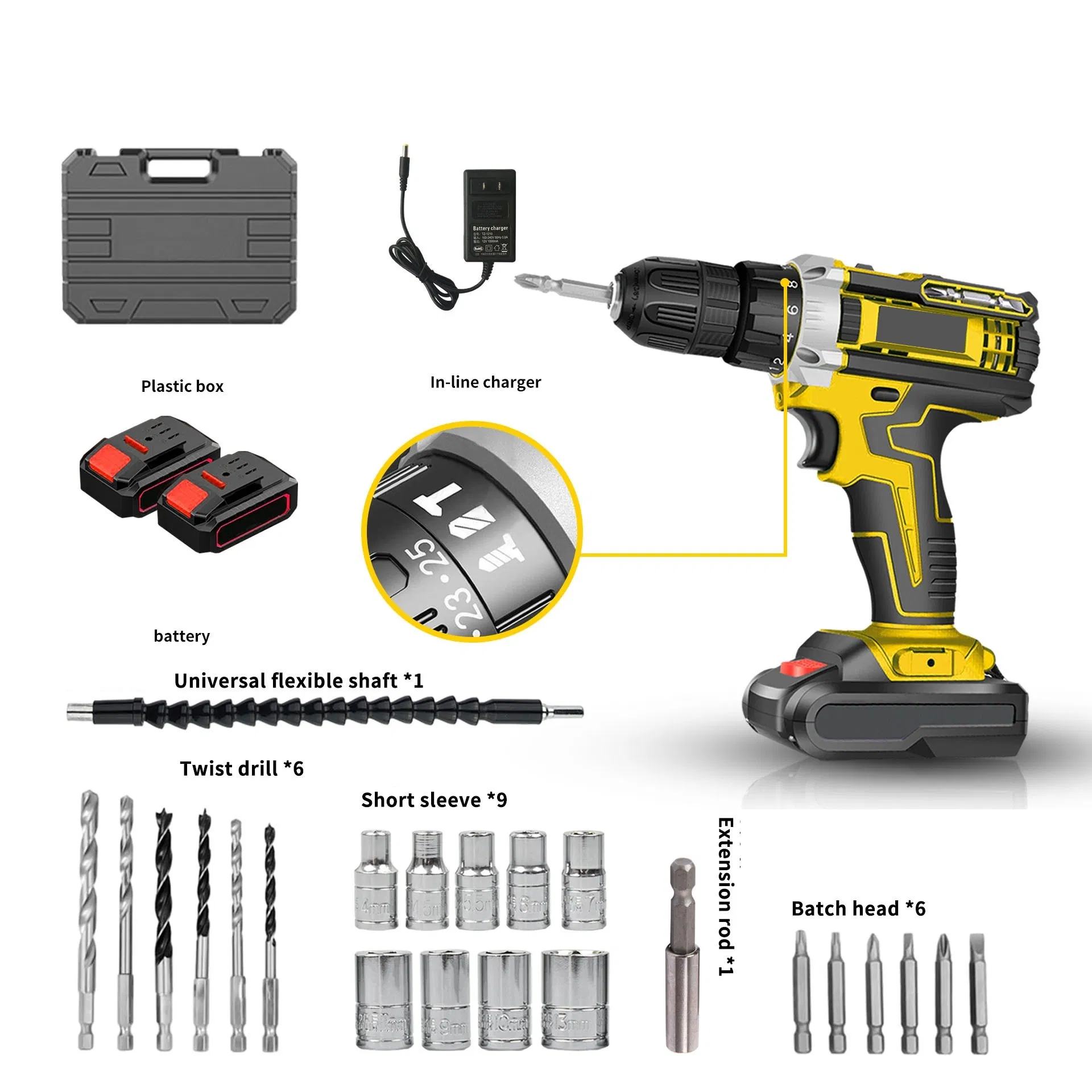 400W 20V Cordless Impact Drill Power Tool Set Factory Direct Sales Electrical Tools Set Power Tools Set Cordless Drill