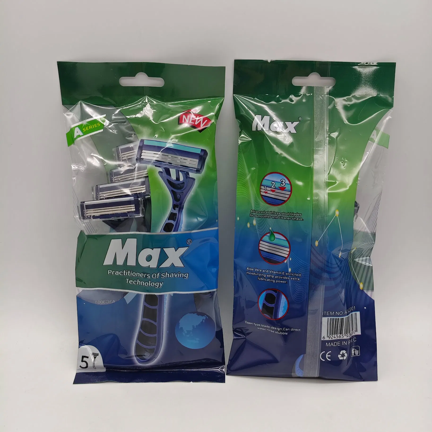 Safety Stainless Steel Blade Hot Selling Lubrication Strip Disposable Triple Blade Razor
