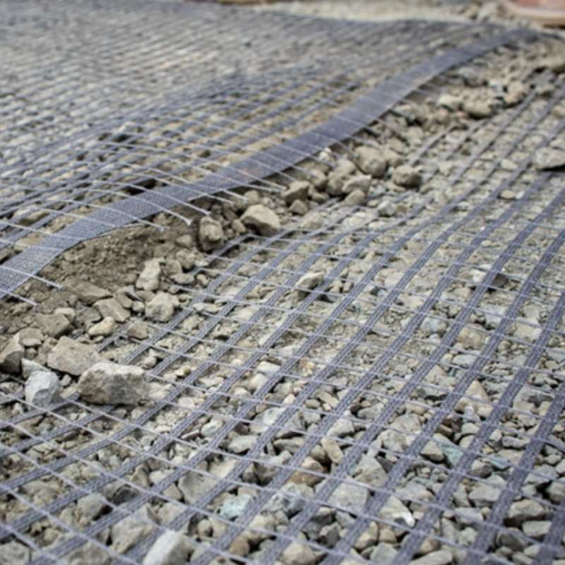 Heat-Resistant Fiber Geogrid - Can Withstand High Temperatures, Used in Industrial Areas.