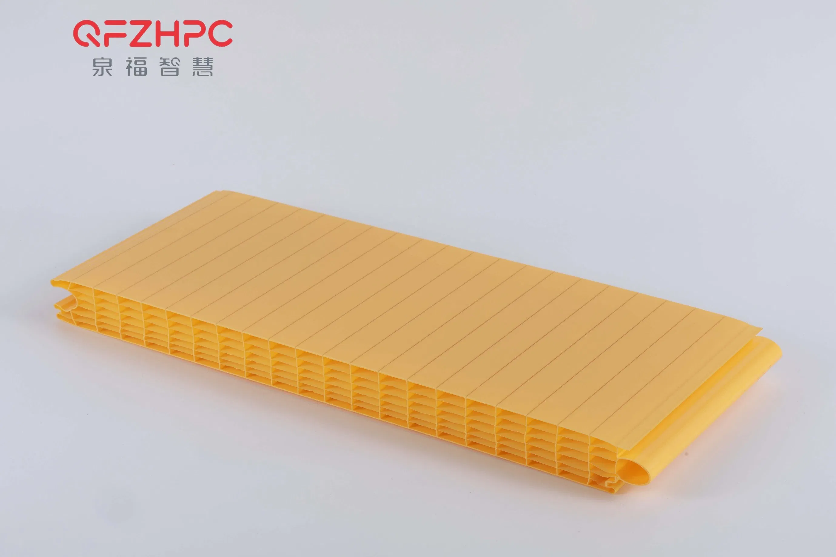 Yellow Diffusion Plug-in Polycarbonate Sheet Plug-Pattern Hollow Polycarbonate Sheet for Wall