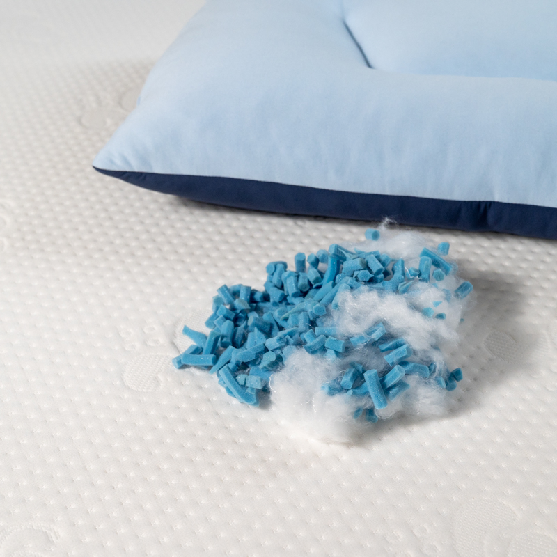 Dual-Sided Orthopedic Pillow Featuring Cooling Contour and Adaptive Shredded Foam Support
