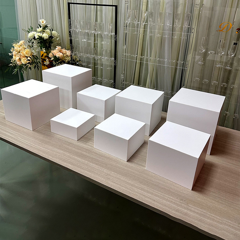 8PCS Wedding Banquet Catering Buffet Food Displays Cube Acrylic Risers