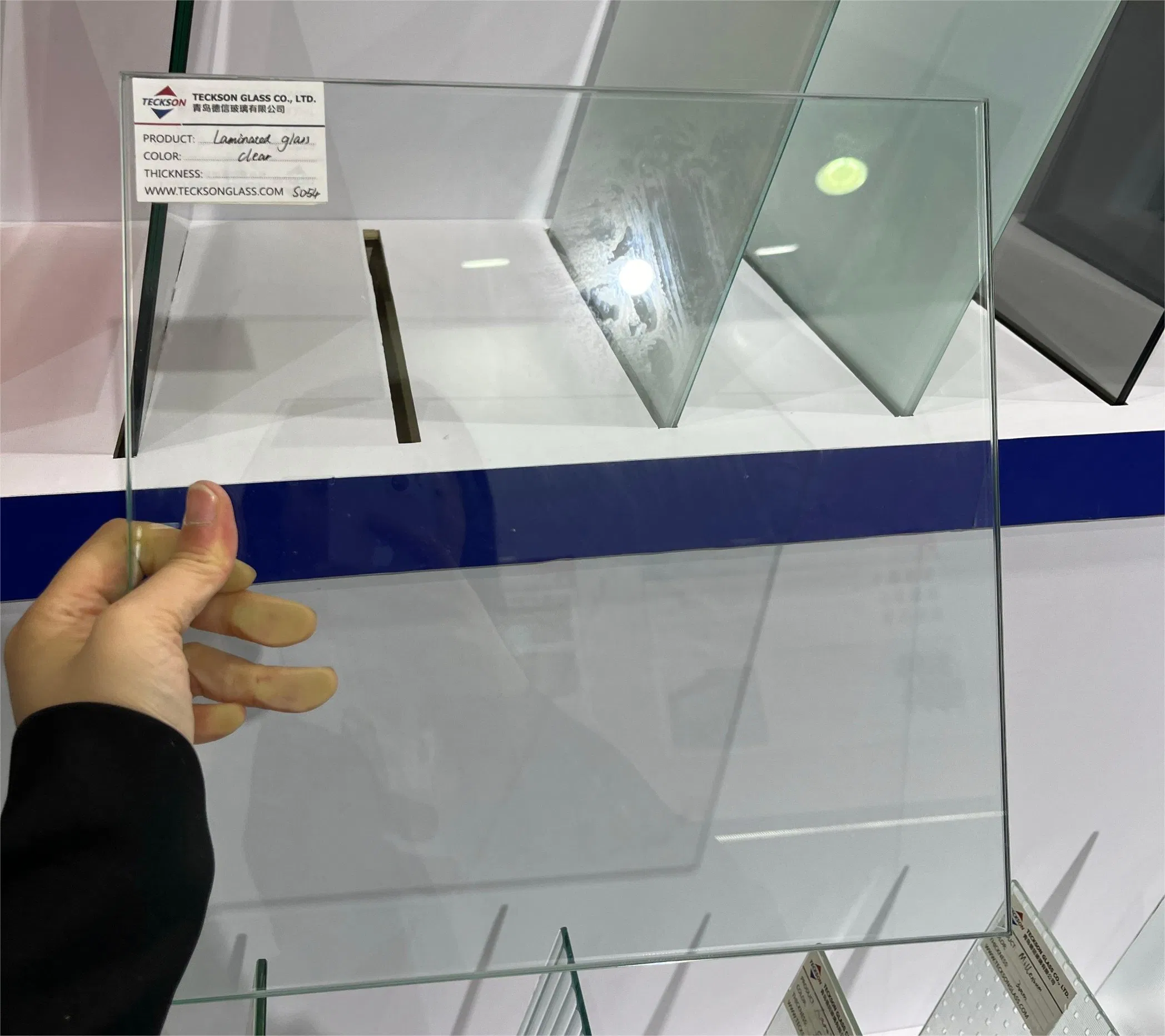 6.38mm 8.38mm 10.38mm Processed Tempered Safety PVB Film Laminated Glass
