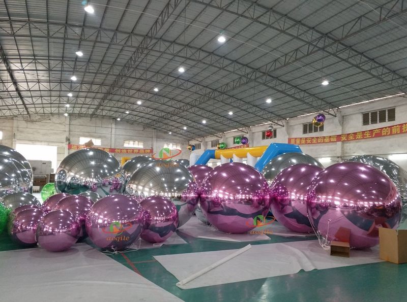 Wedding Decoration Inflatable Rainbow Mirror Balloon Party Large Inflatable Mirror Ball