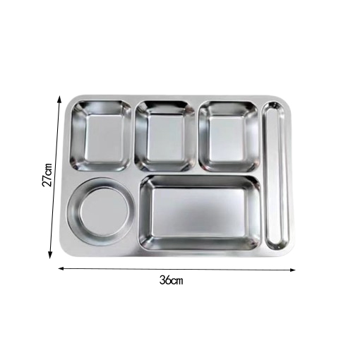 Stainless Steel Deep Plate with Divided Sections for Easy Serving