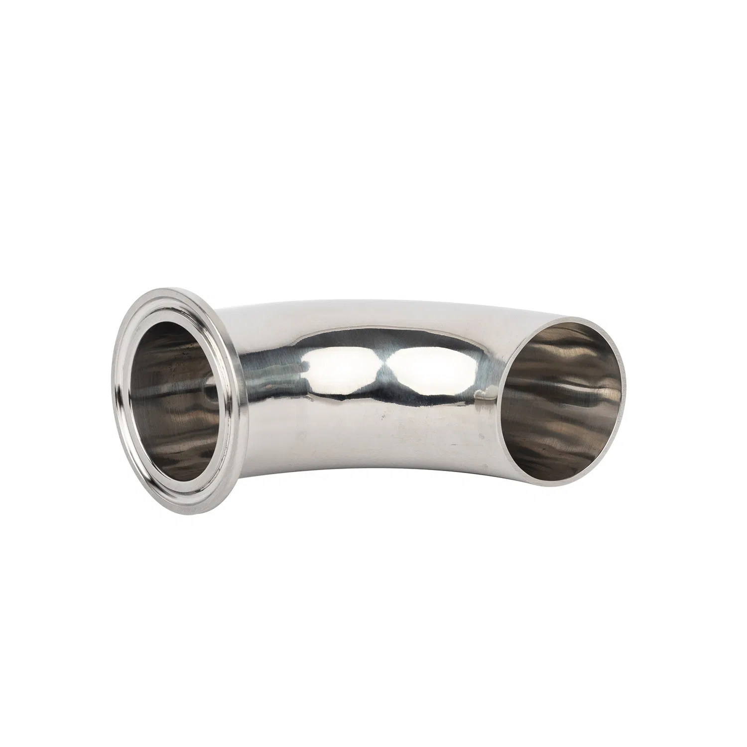 Sanitary-Grade Stainless Steel Single-Clamp Elbow, 304/316/2205 Elbow, 90-Degree Polished Single-Clamp Elbow Fitting